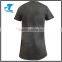 fashion cotton short sleeve men breathable blank long hem t-shirt