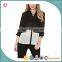 contrast-paneled blouse black and white loose fit shirts women