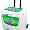 USA Made Igloo VTRIO Roller Cooler - 28 quarts (41 can capacity), features non-marking wheels and telescopic handle