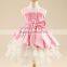 beautiful  factory price pink dark purple wedding party dress kids