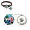 Custom Jewelry Bird Pattern 18mm Glass Buttons For Snap Button Bracelets