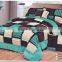 Various of Design 100% Cotton With Plain Color Plush Bed Set Quilt