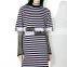 Organic Cotton Allover Stripe Dress with Extended Sleeves
