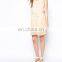 CHEFON Trim belted mexican embroidered dress