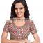 Dark Pink Color Raw Silk Readymade blouse for women