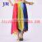 Tribal Rainbow Colorful Chiffon Professional Belly Dance Skirt Costume Q-6016#