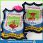 custom school logo uniform cheap woven badge patch