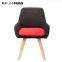 2018 leisure chair home fabric chair with wooden legs