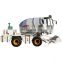 Self-propelled cement mixer truck self loading concrete mixer truck with 270 degree roatry