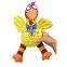 Durable pet dog chew toys squeaky canvas chicken toy for dog teeth cleaning
