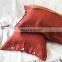 Korean Style Luxury Flax Linen Fabric Fastener Custom Pillow Case Cover For Girls