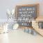 Shabby Chic Farmhouse Rustic Wood Frame Changeable Felt Message Board with 240 letterboard