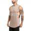 OEM logo print Muscle training Mens Drop armhole Plain cotton Tank Top