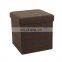 Customized Factory Wholesale  Modern Home  Furniture  square fabric  folding storage ottoman footrest