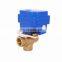 DN8 1/4 inch 3 Way L Port 24V DC CR2 2 Wire Auto Return Brass Electric Water Flow Control Valve