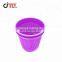 Colorful Plastic Office /Home Waste Modern Design of Big Round Plastic Injection Paper Basket Mould