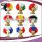 Colorful synthetic Kuwait flag color football sports fan wig