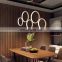 Modern Hanging Ring Lamp Decorative Chandelier Dimmable with Remote