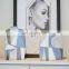 Creative  Modern Fashion Decal Porcelain Vase Geometric Design Flower Ceramic For Home Decor