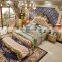 Royal Gold Carved King Size Bed European Classic Genuine leather bed