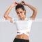 high quality Fashionable plus size athletic running jogging sports tshirt women's fitness tops