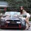 CLY Автомобильные бамперы для Nissan GTR Facelift NISMO. Передний бампер из PP + углерода, боковые юбки, задний бампер, передний спойлер, диффузор
