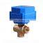 COVNA CWX 15Q 3-Way Brass Threaded Motorized Electric Flow Control Ball Valve