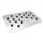 Aluminum Alloy Universal Cab Car Floor Mat Carpet Heel Pad Plate Foot Metal Pedal Pad Front Disk Brakes Pads