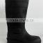 black safety pvc rain boots with steel toe and plate