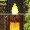 Amazon hot sell European vintage glass garden lamps waterproof outdoor landscape retro aluminum yard LED industrial wall lights