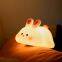 EGOGO rechargeable led soft touch bunny silicone night light for kids rabbit lamp  animal lamp light up silicone led night light