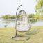 Durable Modern Outdoor Furniture Hanging Egg Swing Chair with Cushion PE Rattan Metal Frame Living Room Hotel Bedroom Courtyard