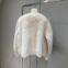 Winter new wool coat fur versatile double breasted button slimming and thick top for women