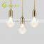 Iron Copper Halogen led Bulb Pendant Light