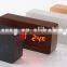 HOT !!!LED clock bell wood creative LED clock acoustic wooden clock