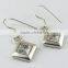 Charming White CZ 925 Sterling Silver Earring, Gemstone Silver Jewellery, Handmade Silver Jewellery