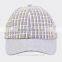 Vintage checked style unisex sample free baseball caps wholesale