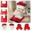 Hot Selling Santa Snowman Toilet Seat Cover and Rug Bathroom Set Contour Rug Decoration For Christmas