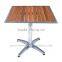 Garden aluminum frame solid wooden dining table
