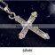 >>>New arrival high quality vintage rhinestone cross necklace/