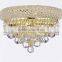 Gold crystal wall mount led light