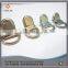 Alloy zinc metal shoe lace hooks with D-ring