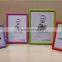 wholesale classical colorful PVC plastic photo frame 4x6 5x7 6x8 8x10 for decoration