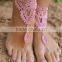 Crochet Barefoot Sandals Beach Wedding Yoga Shoes Foot Jewelry White