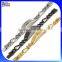 Custom Fashion Gold & Black Plated Heavy Wide Men Stainless Steel ID Bracelet Wholesale                        
                                                Quality Choice