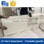 Pure white quartz vanity top with Mitred edge and front apron