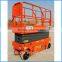 High maneuverable battery powered scissor lift platform