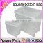 Yason square bottom bag with rigid loop handle frost square bottom bag opp square bottom bag