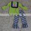 fall design children clothing 2016 bib top stripe ruffle pant outfits