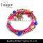 Chinese style rhinestone multicolor beads bracelet bangle jewelry for girls in 2016